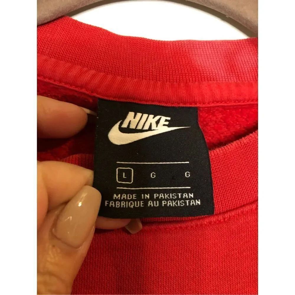 Nike men's customized acid tie-dye crew neck sweatshirt size L Just Do It upcycl - Picture 3 of 9